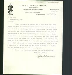 Letterhead - The Mt. Vernon Glass Co.