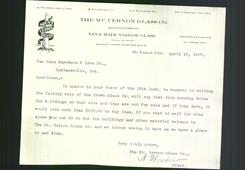 Letterhead - The Mt. Vernon Glass Co.