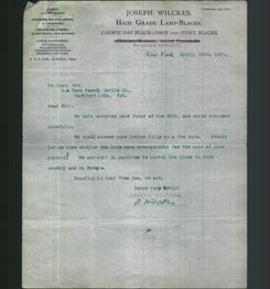 Letterhead - Joseph Wilkes