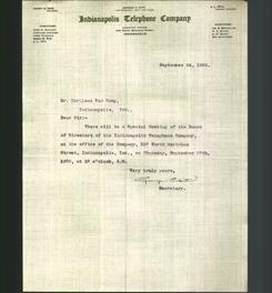 Letterhead - Indianapolis Telephone Company