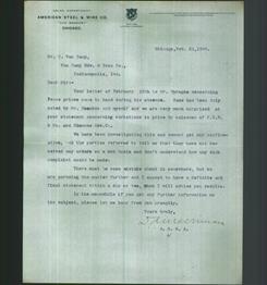 Letterhead - American Steel & Wire Co.