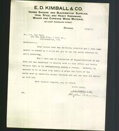 Letterhead - E.D. Kimball & Co.