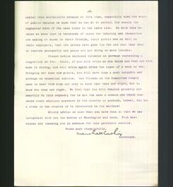 Letter - Signed Marshall Cushing