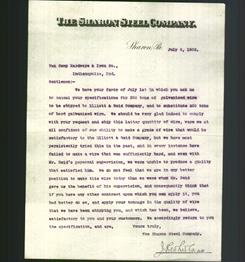 Letterhead - The Sharon Steel Company