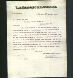 Letterhead - The Sharon Steel Company