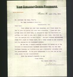 Letterhead - The Sharon Steel Company