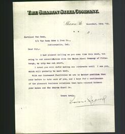 Letterhead - The Sharon Steel Company