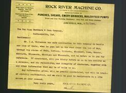 Letterhead - Rock River Machine Co.