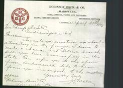 Letterhead - Robinson Bros. & Co.