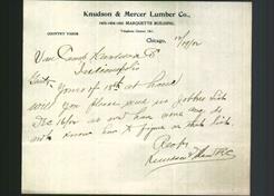 Letterhead - Knudson & Mercer Lumber Co.