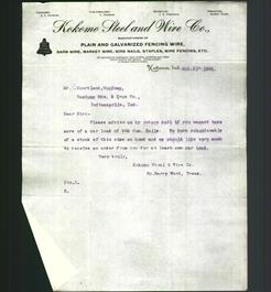 Letterhead - Kokomo Steel and Wire Co.