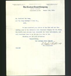 Letter - The Central Trust Company