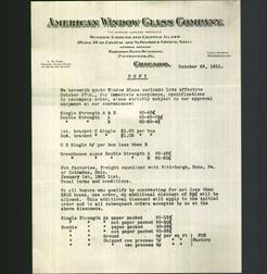 Letterhead - American Window Glass Company