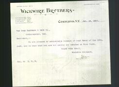 Letterhead - Wickwire Brothers