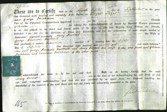 Deed by Married Women - Mary Forrest Hartnoll-Original Ancestry