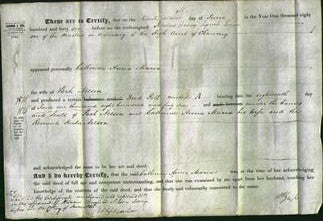 Deed by Married Women - Catherine Anna Maria Nelson-Original Ancestry