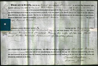 Deed by Married Women - Charlotte Maria Daniel-Original Ancestry