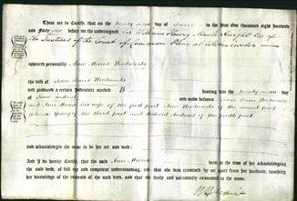 Deed by Married Women - Ann Maria Woodwards-Original Ancestry