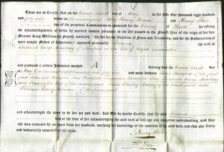 Deed by Married Women - Frances Mowbray-Original Ancestry
