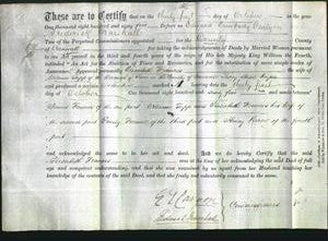 Deed by Married Women - Elizabeth Francis Tapp-Original Ancestry