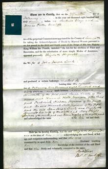 Deed by Married Women - Elizabeth Heywood Leech-Original Ancestry