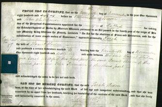 Deed by Married Women - Sarah Haden-Original Ancestry