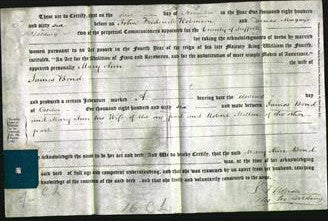 Deed by Married Women - Mary Ann Bond-Original Ancestry