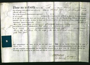 Deed by Married Women - Anne Lea-Original Ancestry