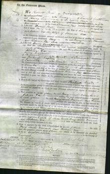 Court of Common Pleas - Mary Searle Wescombe and Rebecca Fox-Original Ancestry