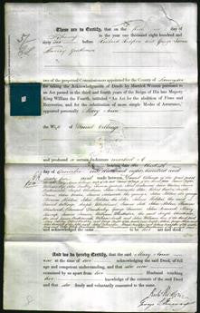 Deed by Married Women - Marry Anne Collinge-Original Ancestry