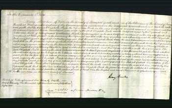 Court of Common Pleas - Elizabeth Porch-Original Ancestry