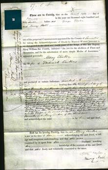 Deed by Married Women - Mary Tinker-Original Ancestry