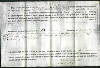 Deed by Married Women - Ann Cundict-Original Ancestry