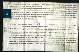 Deed by Married Women - Caroline Charlotte Sophia Ruddock-Original Ancestry