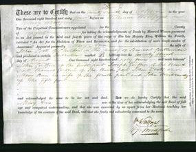 Deed by Married Women - Mary Ann Cook-Original Ancestry