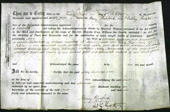 Deed by Married Women - Mary Morewood Colledge-Original Ancestry